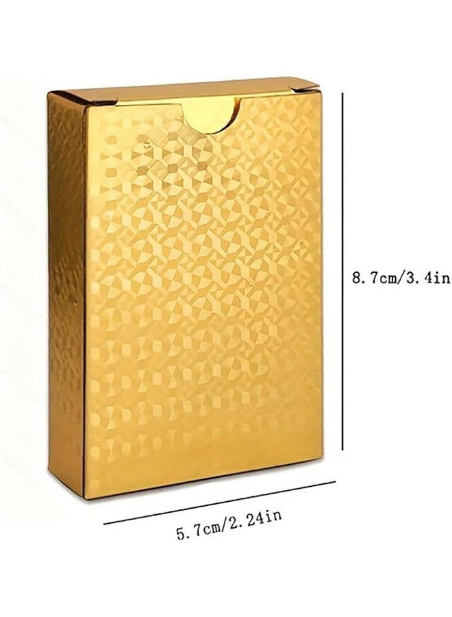 واي جيه مجموعة أوراق لعب مطلية بالذهب عيار 24 قيراط مع صندوق خشبي مجاناً - Image 3